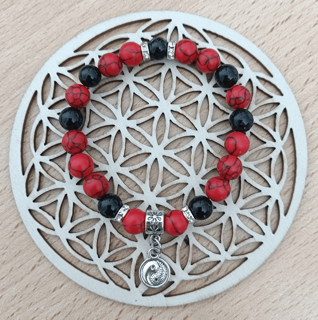 Bracelet Jaspe Rouge & Tourmaline