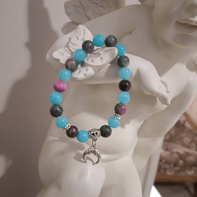 Bracelet Amazonite & Jade Tourmaline Persan