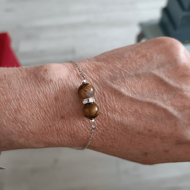 Bracelet chaine Œil de Tigre Brun