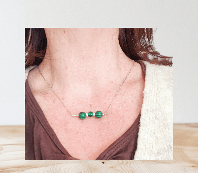 Collier chaine Malachite