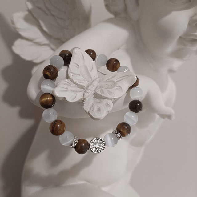 Bracelet œil de tigre & Œil de chat